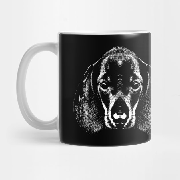 wiener dog / dachshund / head by R LANG GRAPHICS